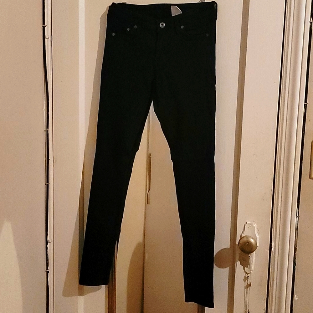 Black super skinny low waist jeans